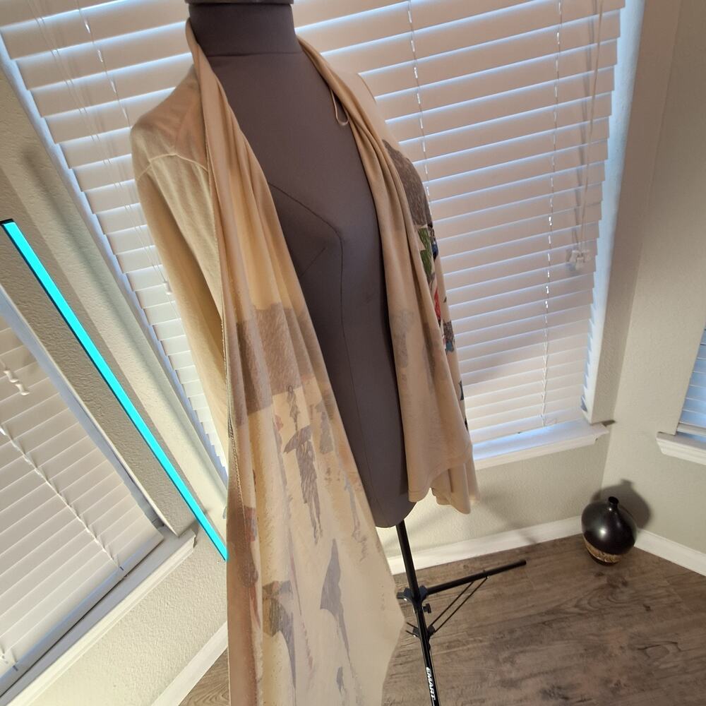 A Walk In The Park Size XL Open Front Long Light Duster Caridgan Sweater - Picture 12 of 12